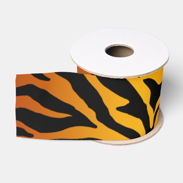 Ruban Gros-grain Tigre rayé imprimé (Bobine)
