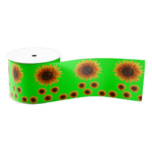 Ruban Gros-grain tournesols en ruban décoratif