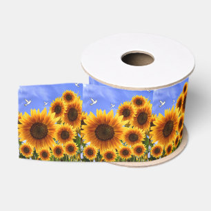 Ruban Gros-grain tournesols en ruban décoratif