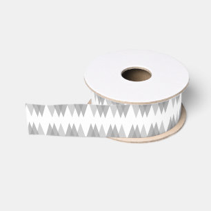 Ruban Gros-grain Triangles gris