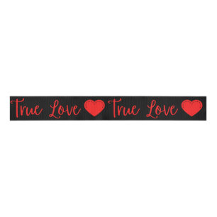 Ruban Gros-grain True Love Red Valentine's Grosgrain Ribbon