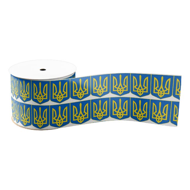 Ruban Gros-grain Ukrainien Tryzub (Bobine)