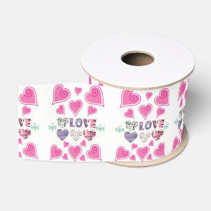 Ruban Gros-grain véntines de ruban décoratif amour