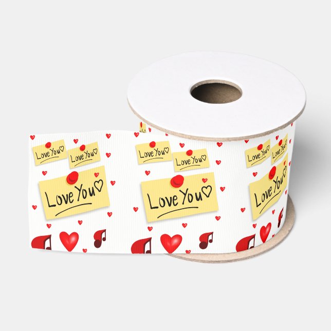 Ruban Gros-grain véntines de ruban décoratif amour (Bobine)