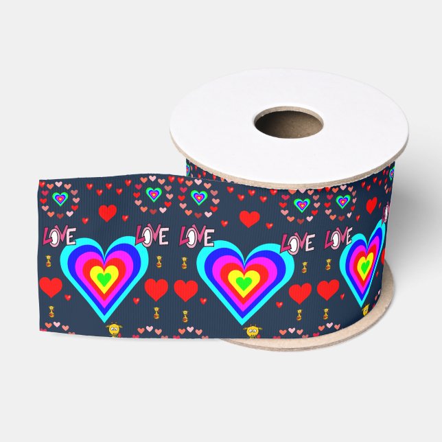 Ruban Gros-grain véntines de ruban décoratif amour (Bobine)
