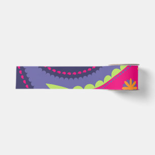 Ruban Gros-grain Violet et rose paisley