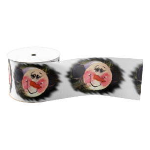 Ruban Gros-grain Visage de motoneige mignon