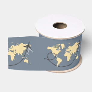 Ruban Gros-grain Voyageons l'illustration du monde