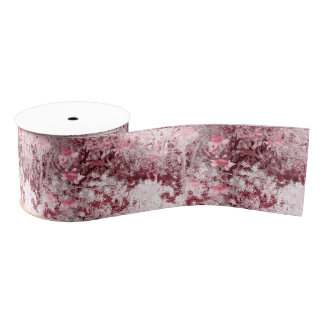 Ruban Gros-grain Wildflower Field Impressionism-Mauve
