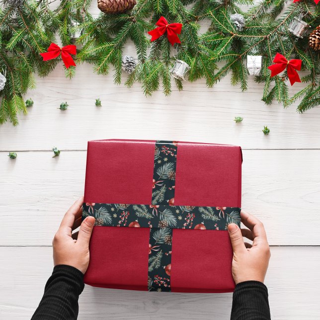 Ruban Gros-grain Winter Botanicals Coquette Bow | Christmas (Créateur téléchargé)