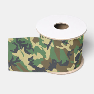 Ruban Gros-grain Woodland Camo