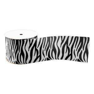Ruban Gros-grain Zebra Stripe Motif
