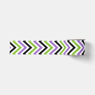 Ruban Gros-grain Zigzag Halloween – Motif Saisonnier Audacieux