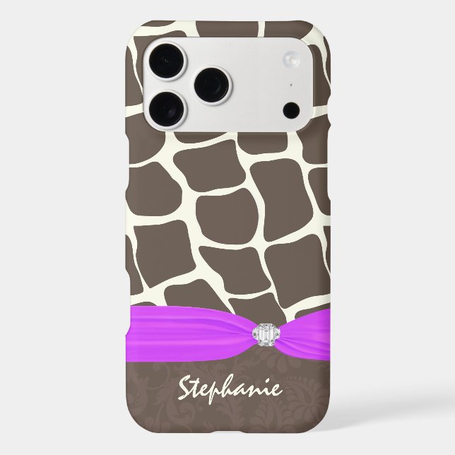 Ruban imprimé Motif Giraffe et strass (Verso)
