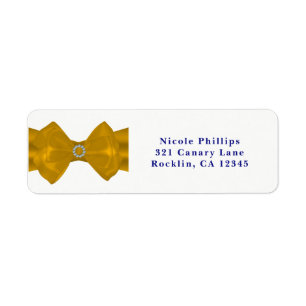 Ruban jaune et diamants Chic Glam Invitation