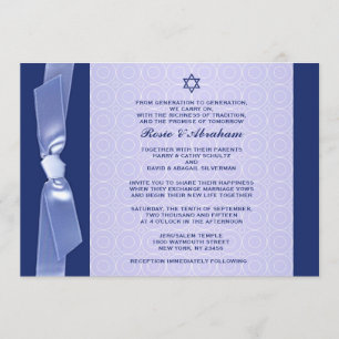 Ruban juif épousant les invitations plates