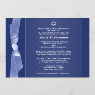 Ruban juif épousant les invitations plates