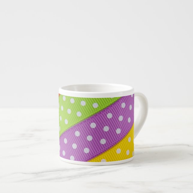 Ruban Polka Dot Espresso Mug (Devant droit)