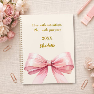 Ruban rose beige crème citation 2027