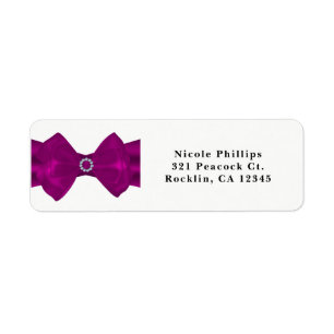 Ruban rose fuchsia et diamants Invitation élégante