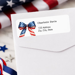 Ruban rouge blanc bleu patriotique USA adresse de