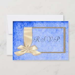 Ruban vintage et mariage bleu RSVP