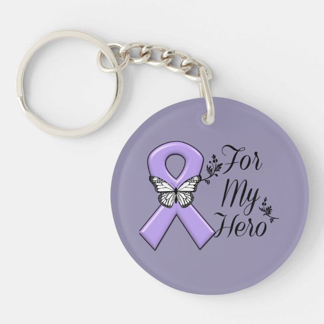 Ruban violet pour mon lymphome de Hodgkins de (Devant)