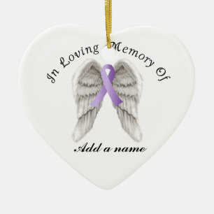 Ruban Violet Tout Cancer En Ornement Mémorial