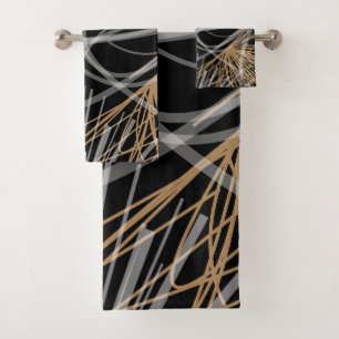 Rubans Abstraits Black White & Gold