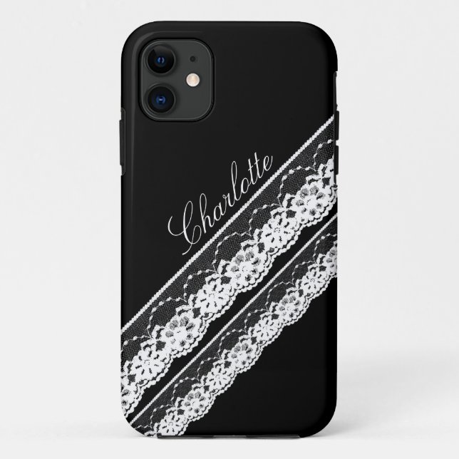 Rubans en dentelle blanche iPhone 5 Coque (Dos)