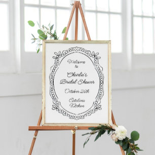 Rubans en stylos et en encre et Affiche de bienven