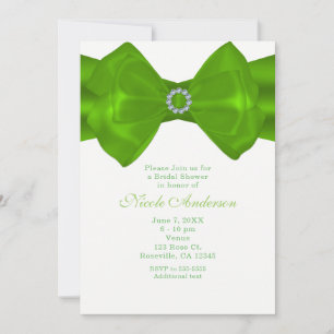 Rubans Vert Citron & Diamants Invitations Élégante