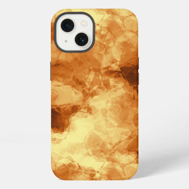 Rubbed Gold Foil Design iPhone Case (Back)