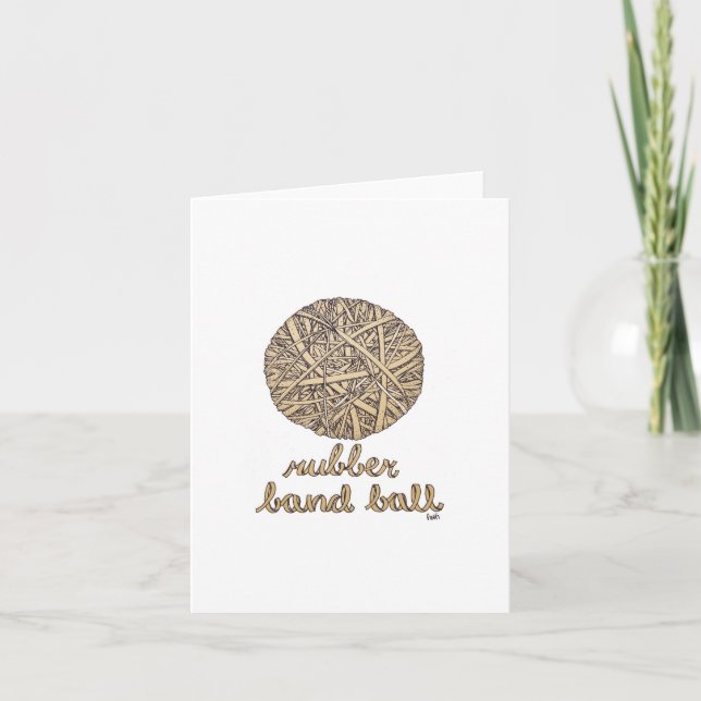 Rubber Band Ball Thank You Card (Front)