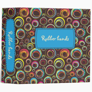 rubber bands - blue label - binder