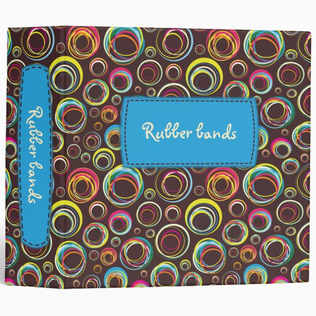 rubber bands - blue label - binder (Front/Spine)