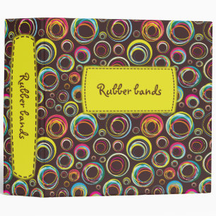 rubber bands - yellow label - binder