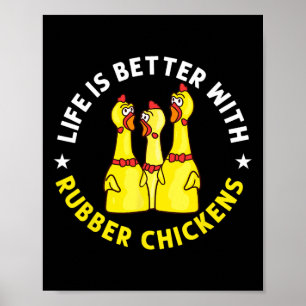 Rubber Chicken Game Funny Animals Toy Poster