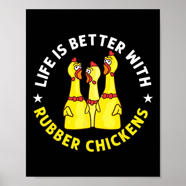 Rubber Chicken Game Funny Animals Toy  Poster (Front)