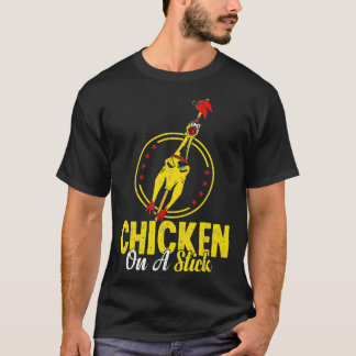 Rubber Chicken On A Stick Funny Rubber Chicken Chi T-Shirt