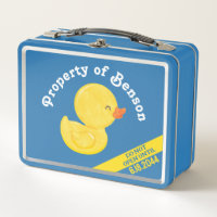 Rubber Duck 1st Birthday Time Capsule Lunch Box