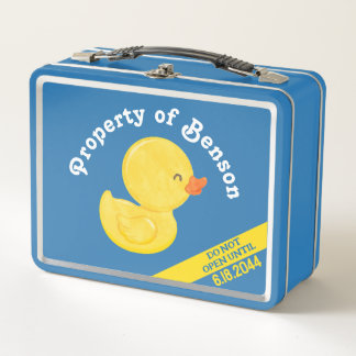 Rubber Duck 1st Birthday Time Capsule Lunch Box