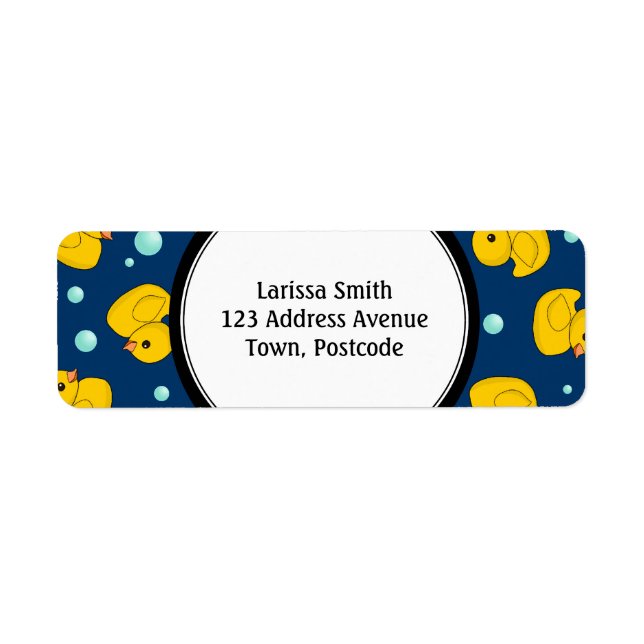 Rubber Duck address labels (Front)