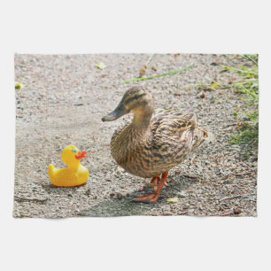 Rubber Duck and Mother Duck Kitchen Towel