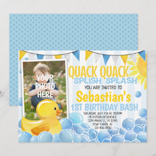 Rubber Duck Anniversaire Fête Invitation Invitatio