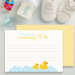 Rubber Duck Baby Shower Advice Card   Mommy-to-Be 