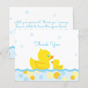 Rubber Duck Baby Shower Thank You