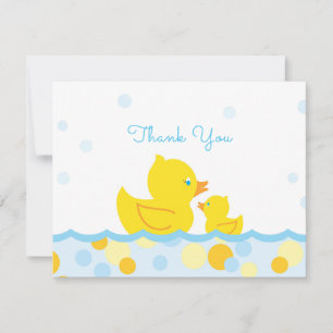 Rubber Duck Baby Shower Thank You Card