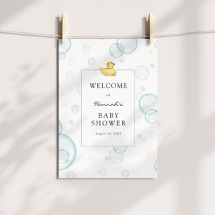 Rubber Duck Baby Shower Welcome Sign