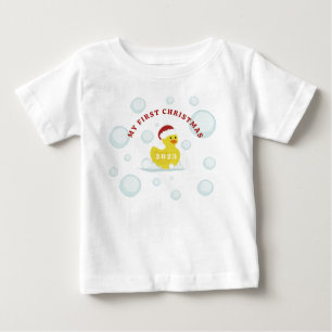 Rubber Duck Baby's First Christmas Baby T-Shirt